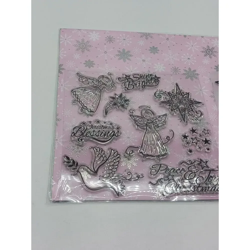 Sally Mountain Cardmaking & Papercraft Stamp Set Shine Bright Christmas Blessing